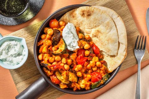 Fruchtige Tajine mit Aubergine und Aprikose