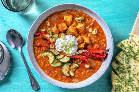 Indisches Dal mit Butter-Chapati Brot