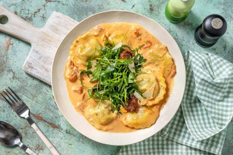 Schnelle Maxi-Tortelli Ricotta-Spinat